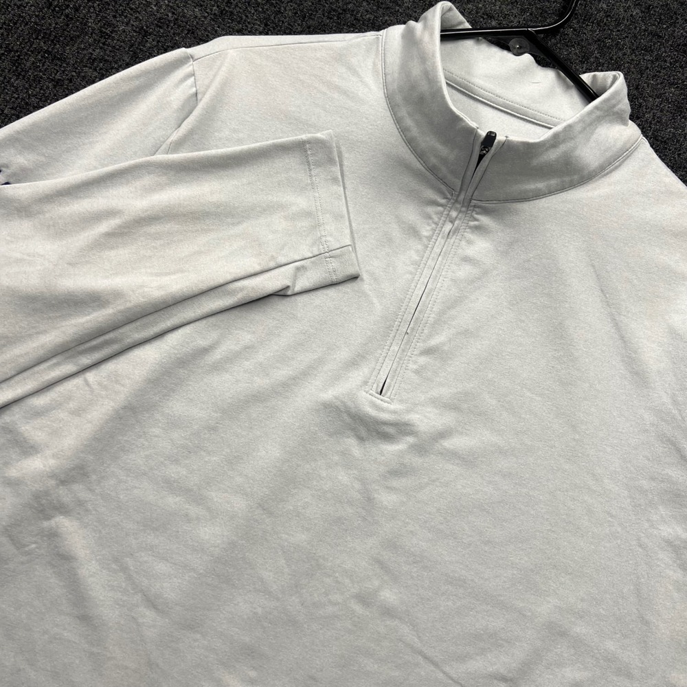 Bad Birdie Mens M Quarter Zip Pullover Light Gray Golf Performance Ahead Logo